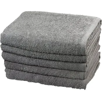 Prostěradlo MZ Sada 5ks bavlněných osušek 70x140 cm, Šedá