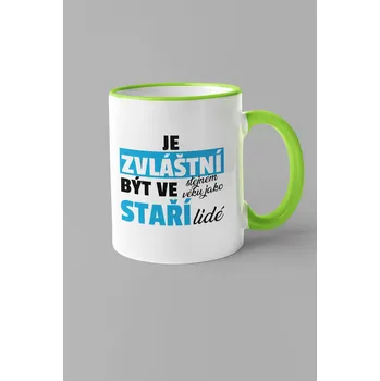 Hrnek Staří lidé Barva: Zelená