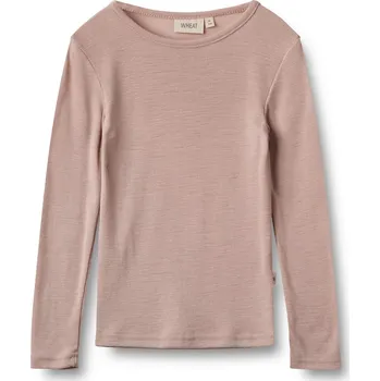 Dětské triko s dlouhým rukávem z merino vlny růžové dry rose Wheat Velikost: 104