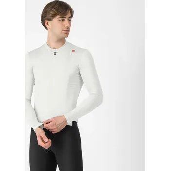 cyklistický dres CASTELLI Cyklistický dres s dlouhým rukávem letní - ESPRESSO - bílá