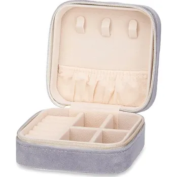 Šperkovnice Giftdecor Šperkovnice Velvet 10 × 10 × 5 cm, šedá
