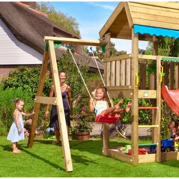 Dětské hřiště Zkrácený houpačkový modul Jungle Gym 1 Swing Frame