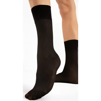 Dámské punčochy Podkolenky s jemným vzorem Fiore G 1168 Foxtrot 20 den Velikost: ONE SIZE, Barva: Černá
