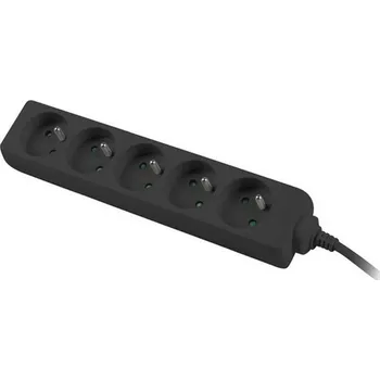 Prodlužovací kabel Konnoc DX-5F 5m pětizásuvka ČERNÁ