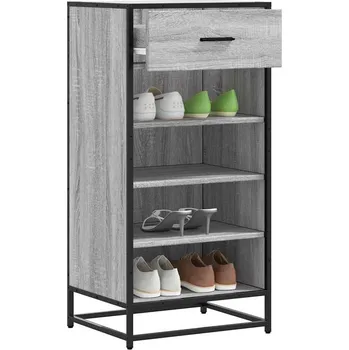 Botník vidaXL Botník 48x38x97,5 cm kompozitní dřevo [849212] Barva: šedá sonoma