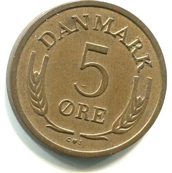 DÁNSKO. 5 öre 1966. KM-848.1