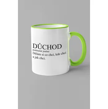 Hrnek Důchod Barva: Zelená