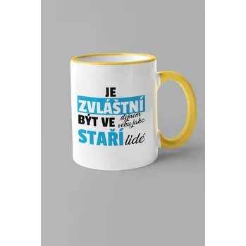 Hrnek Staří lidé Barva: Žlutá