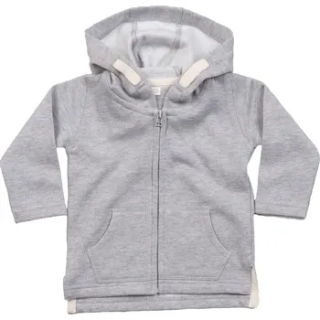 Dětská mikina s kapucí BZ32 heather grey melange 4-5
