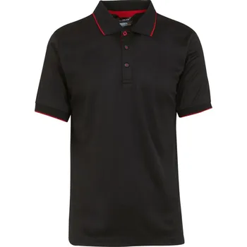 Pánská košile Piqué polo "Navigate" TRS 264 black-classic red 3XL