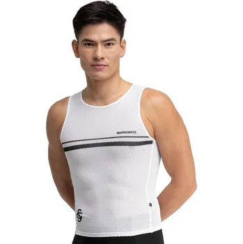 Pánské tričko SIROKO Pánské cyklistické funkční triko Real Sporting de Gijón x Siroko SC BL Cap 2XL BÍLÁ