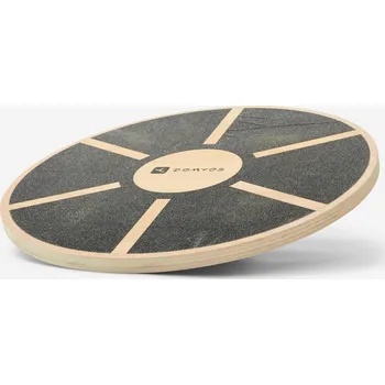 DOMYOS Dřevěná balanční fitness deska ČERNÁ