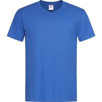 Tričko s výstřihem do V Classic V-Neck Men bright royal M