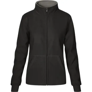 Dámská mikina Dámská dvojitá fleecová bunda 7985 graphite-light grey XL