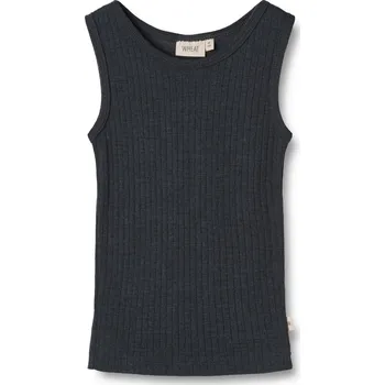 Dětský nátělník z merino vlny a hedvábí modrý Navy Iggy Wheat Velikost: 104