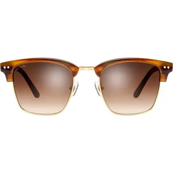 Sluneční brýle SIROKO Módní sluneční brýle z nerezové oceli Broadway Hnědá KAŠTANOVÁ