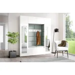 Eka Předsíňová stěna s čalouněnými panely Trinity 32 - Bílá / Světlá zelená 2321