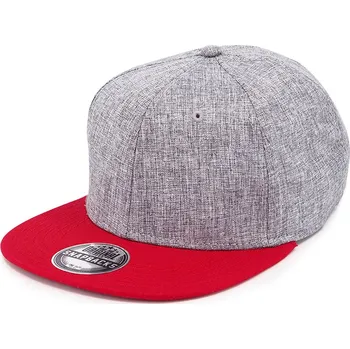 Kšiltovka Čepice Snap melange šedá melírová-červená (05mgr) UNI