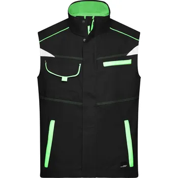 Pánská vesta Pracovní vesta - Color JN 850 black-lime green M