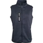 Dámská pletená fleecová vesta se stojáčkem JN 773 dark grey melange-silver M