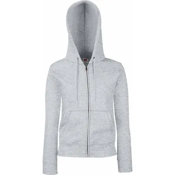 Dámská mikina Dámská mikina s kapucí Premium Lady-Fit Hooded Jacket heather grey XXL