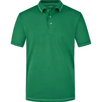 Pánské tričko Pánské žerzejové elastické polo JN 569 irish green-white S