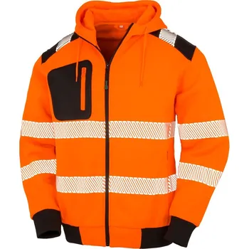 pracovní mikina Bezpečnostní mikina s kapucí R 503X fluorescent orange-black 3XL