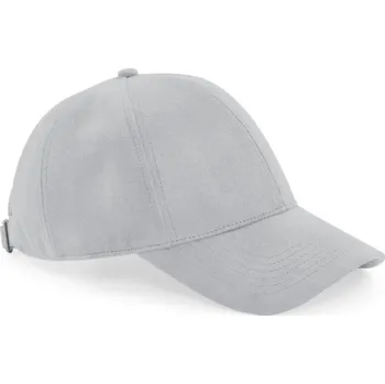 Pokrývka hlavy 6 panelová kšiltovka "Faux Suede" B 656 light grey onesize
