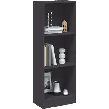 Knihovna vidaXL 3patrová knihovna 40 x 24 x 109 cm kompozitní dřevo [800828] Barva: Šedá