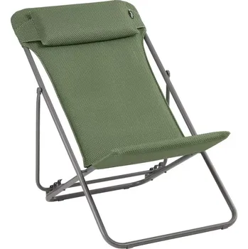 Zahradní lehátko Polohovací lehátko MAXITRANSAT+ BeComfort zelená Olive