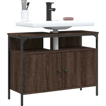 Koupelnový nábytek vidaXL Koupelnová skříňka pod umyvadlo 80x30x60 cm kompozit [842445] Barva: hnědý dub