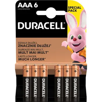 Článková baterie Duracell Basic alkalická baterie 6 ks (AAA)