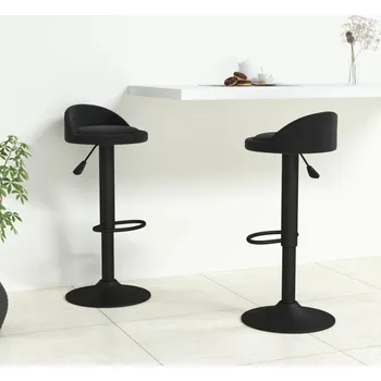 Barová židle zahrada-XL Barové stoličky 2 ks černé samet 333598