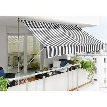 Markýza Sunfun Rozpěrná markýza, šedo-bílá, šířka: 3 m, výsuv: 1,3 m H-2000-LG-P013