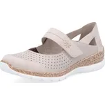 Dámské baleríny RIEKER N42B2-62 růžová S5 41