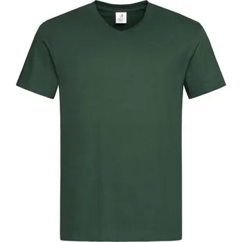 Tričko s výstřihem do V Classic V-Neck Men bottle green M