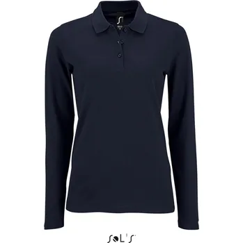 Dámské tričko Dámské piqué polo s dlouhým rukávem Perfect LSL Women french navy M
