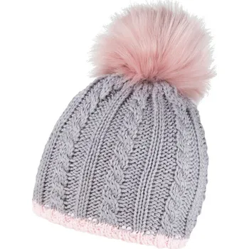 Čepice Zimní čepice Braid Knit šedá-růžová (07gp) UNI
