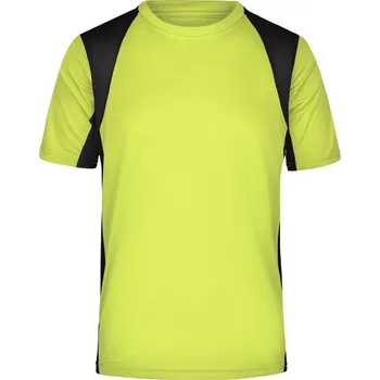 Pánské tričko Pánské běžecké tričko JN 306 fluo yellow-black XL