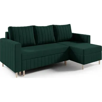 Sedací souprava Eka Rohová sedačka TAMPA, 227 cm Roh pohovky: Pravý roh, Barva látky: MONOLITH 37 (Smaragdově zelená)