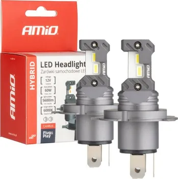 Žárovka LED autožárovky H4 H19 bílá Canbus, 12V, 60W, 5600 lm - 2 ks