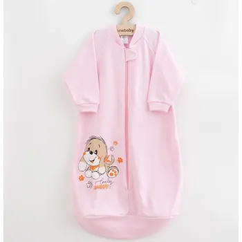 Příslušenství pro dětskou postel a kolébku NEW BABY Kojenecký spací pytel New Baby pejsek růžový