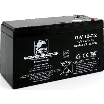 Trakční baterie Baterie Banner Stand by Bull Bloc GiV 12-7.2, 7.2Ah, 12V