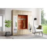 Eka Předsíňová stěna s čalouněnými panely Trinity 32 - Sonoma / Okrová 2325