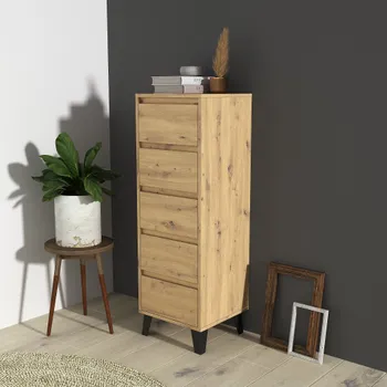 Komoda Zásuvková komoda BOGAN 5S. Dub artisan