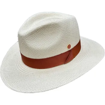 Klobouk Luxusní bílý panamský klobouk Fedora - Mayser Gedeon - UV faktor 80 Velikost: 58 cm