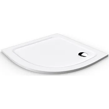 Sprchová vanička WellMall ROCKY 80x80x3 čtvrtkruhová mramorová vanička, skladem