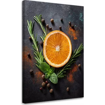 Obraz Obraz na plátně , Kuchyňský bar Pomeranč a ovocem 80x120
