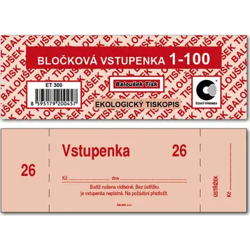 Baloušek Tisk ET300 bločkové vstupenky…
