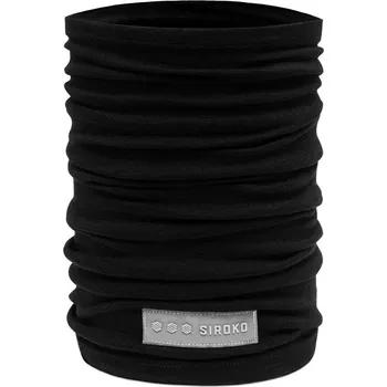Nákrčník SIROKO Cyklistický nákrčník z vlny SRX Whirlwind Černá ČERNÁ